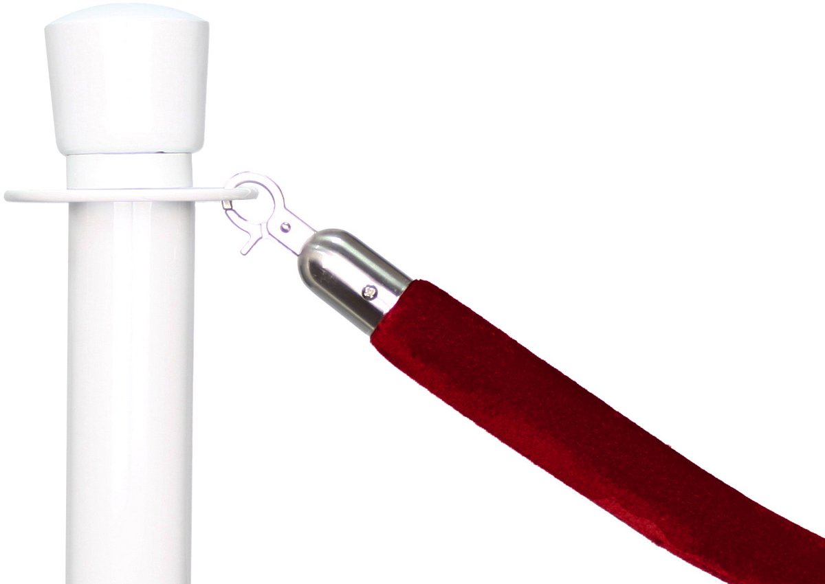   | Afzetkoord Velours | Geborsteld Chroom - Bordeaux